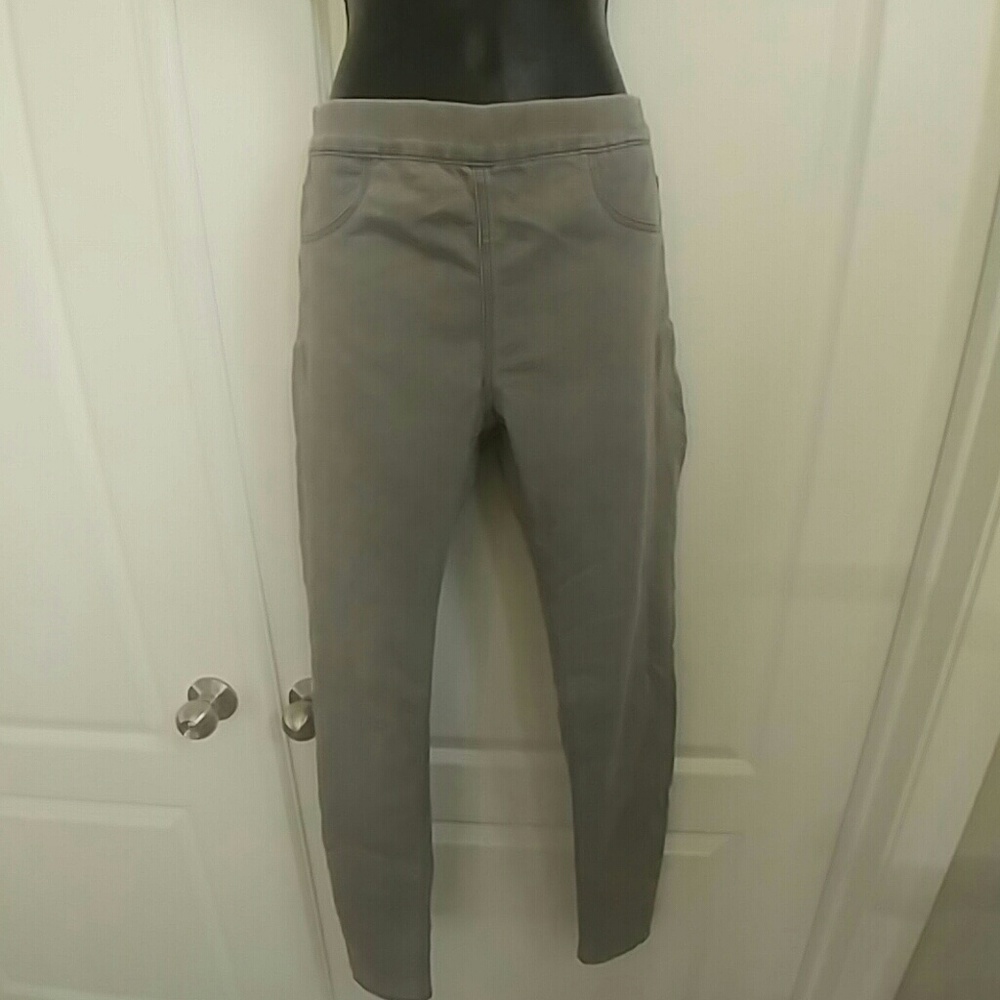 H&M Size 8 Stretchy Gray Jeans Elastic Waist - Picture 1 of 2